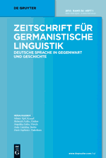 Zeitschrift für germanistische Linguistik