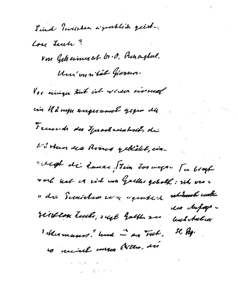 Behaghels Handschrift