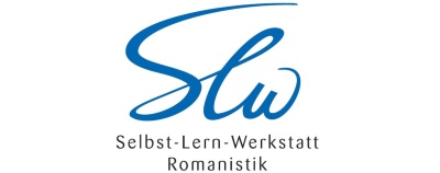 Das Logo der Selbst-Lern-Werkstatt Romanistik - einem Ort, um selbstständig Sprachen zu lernen und dabei Unterstützung zu erhalten.