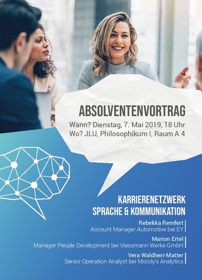 Flyer Absolventenvortrag Sommersemester 2019