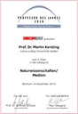 Auszeichnung Professor des Jahres 2016