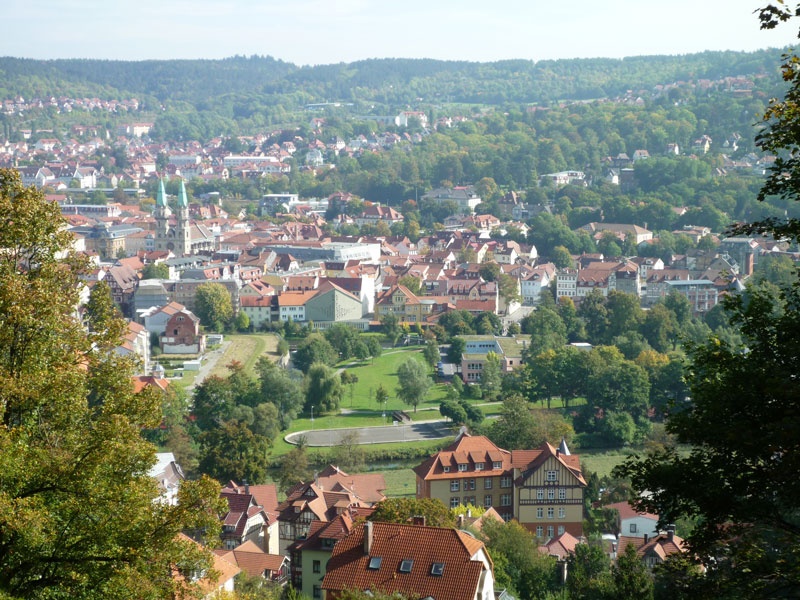Goetz-Höhle, Blick auf Meiningen