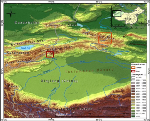 Manasi and Aksu sub catchments Manasi and Aksu sub catchments