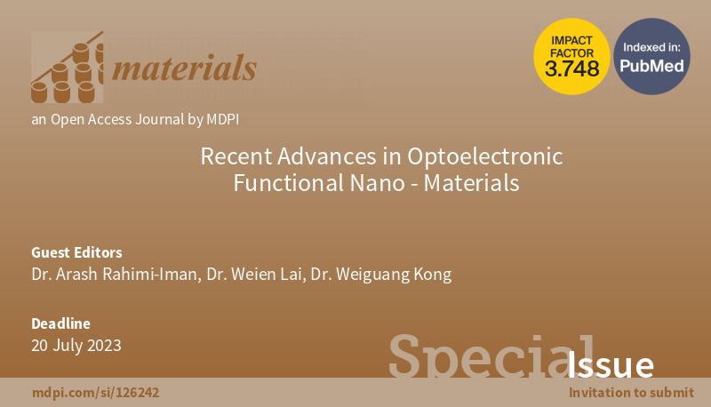 Materials Special Issue Optoelectronic Nano-Materials