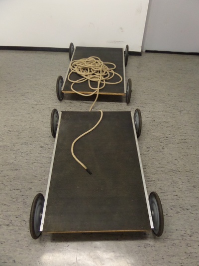 actio = reactio mit Wagen
