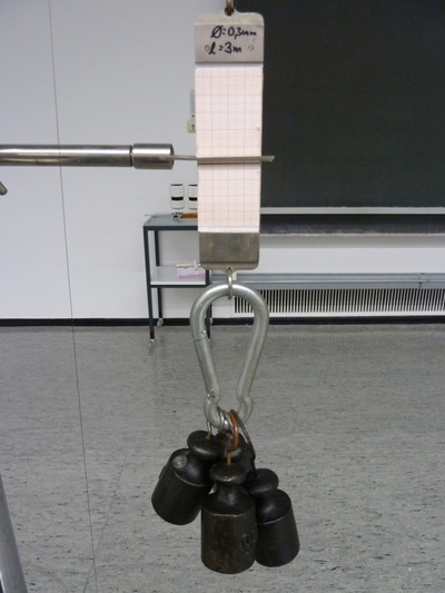 Elastische Dehnung vom Stahldraht 03