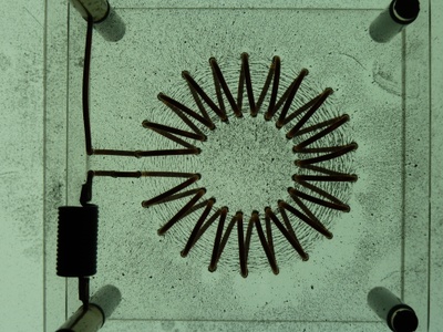 Feldlinienbilder (Stromdurchflossene Leiter) 08
