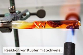 Reaktion von Kupfer mit Schwefel