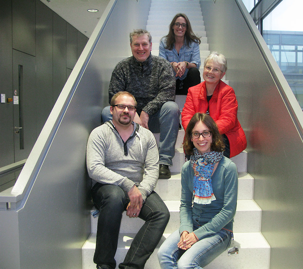 Arbeitsgruppenbild auf der Treppe