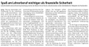 Spaß am Lehrerberuf wichtiger als finanzielle Sicherheit