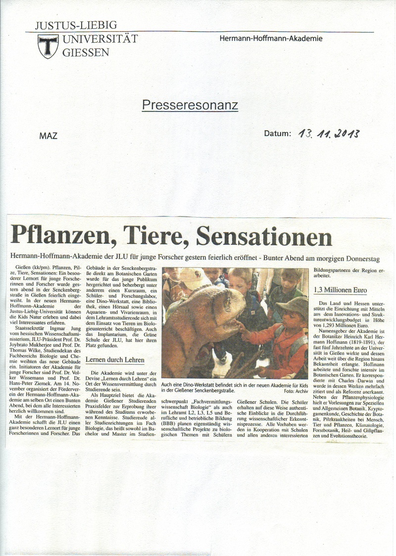 13.11.13 Pflanzen,Tiere, Sensationen