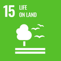Decorative graphic: Sustainable Development Goal 15 Life on land