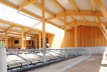 Zu sehen ist die neue Stallung von innen - Klicken Sie auf das Bild, um es zu vergrößern.