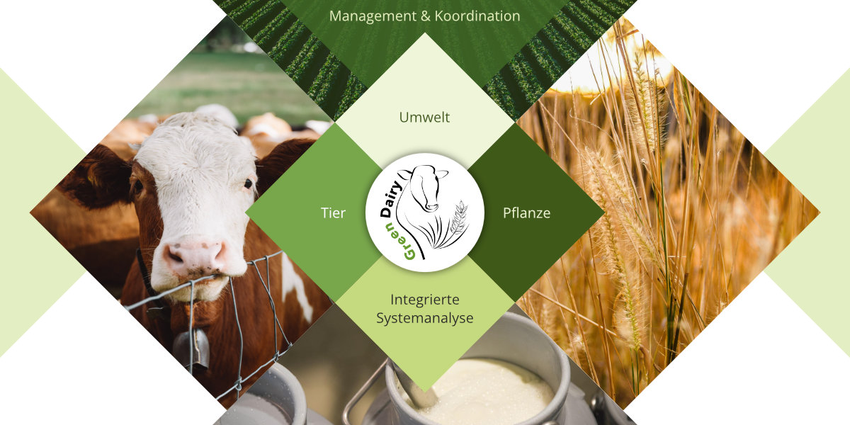 (11) GreenDiary setzt sich aus fünf Teilbereichen zusammen. Tier, Umwelt, Pflanze, integrierte Systemanalyse und Koordination.