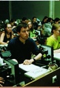 Student am Mikroskop
