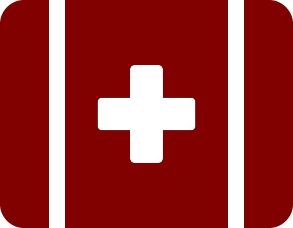 first aid solid maroon