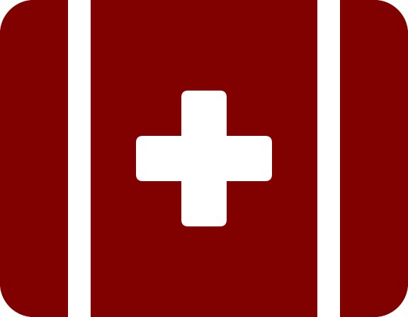 first aid solid maroon