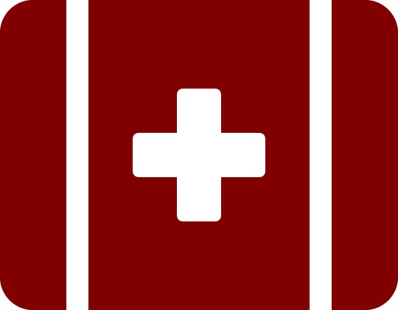 first aid solid maroon