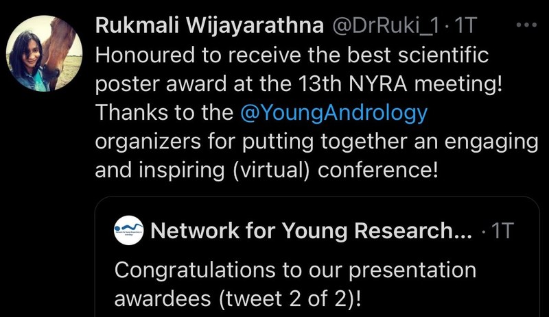 NYRA Award for Rukmali Wijayarathna