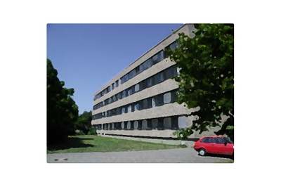 Ansicht des Lehrtraktes von Südwest Ansicht des Lehrtraktes von Südwest