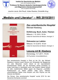 Medizin und Literatur im WS 2010/11