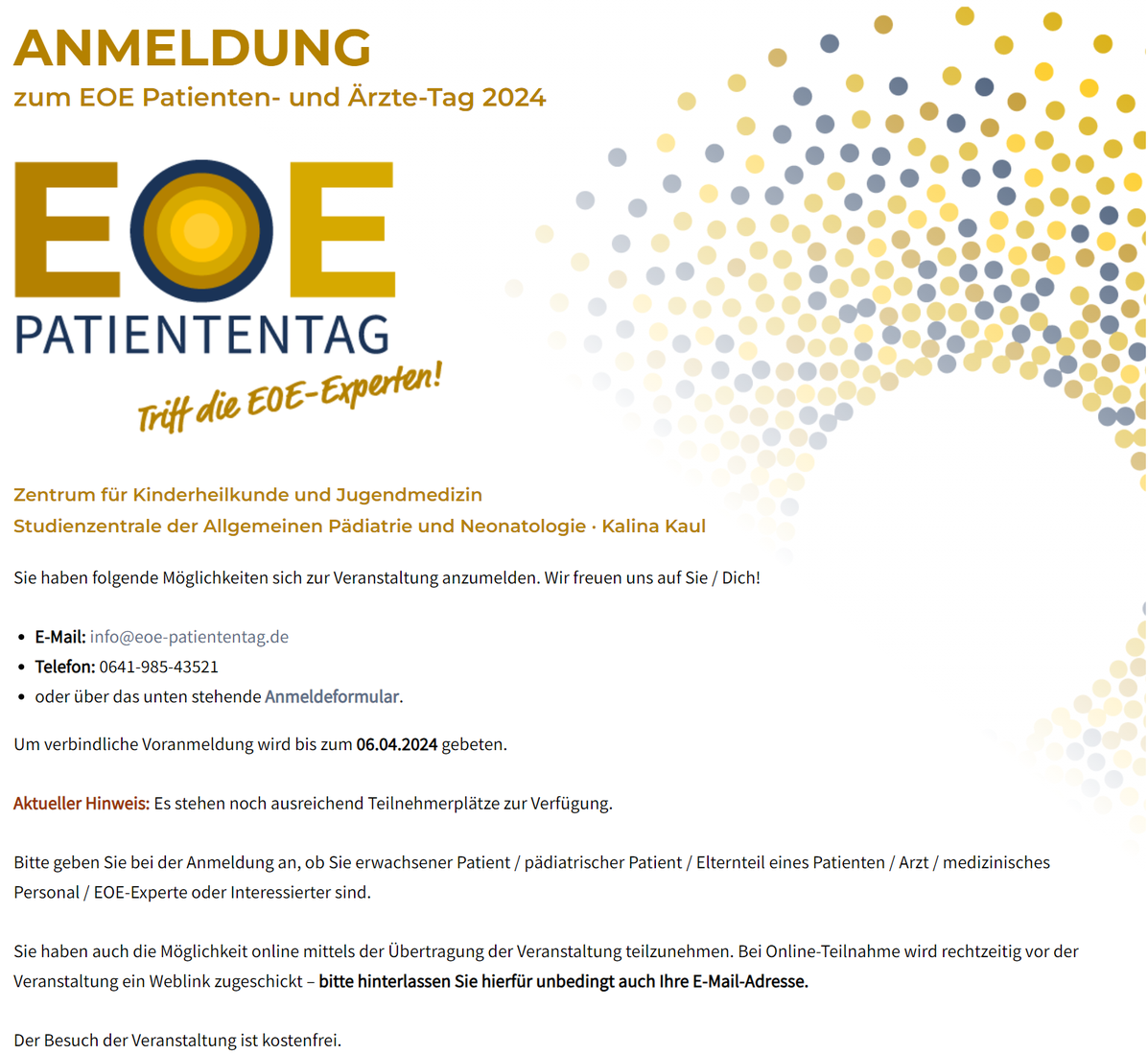 Anmeldung Seite