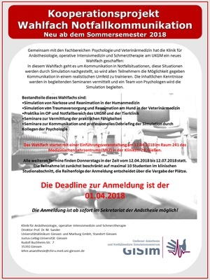 Wahlfach Notfallkommunikation