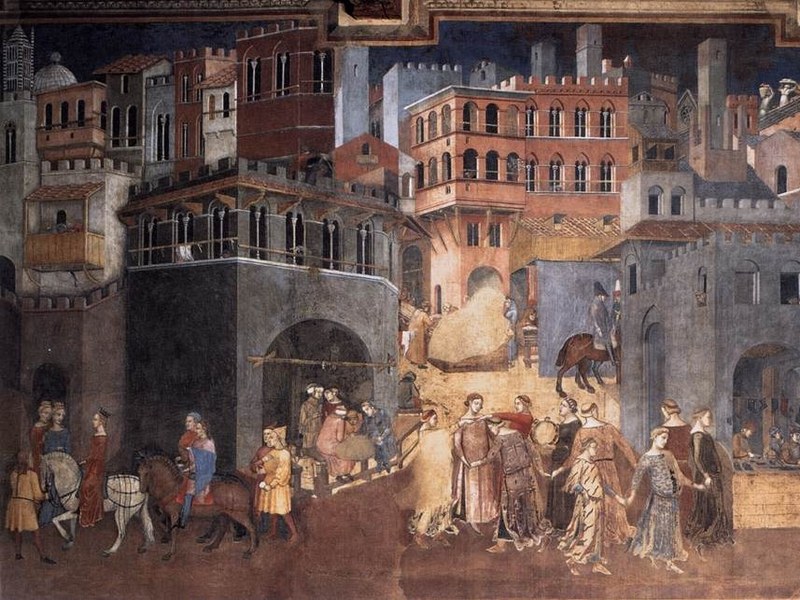 Ambrogio Lorenzetti - Effetti del Buon Governo in città