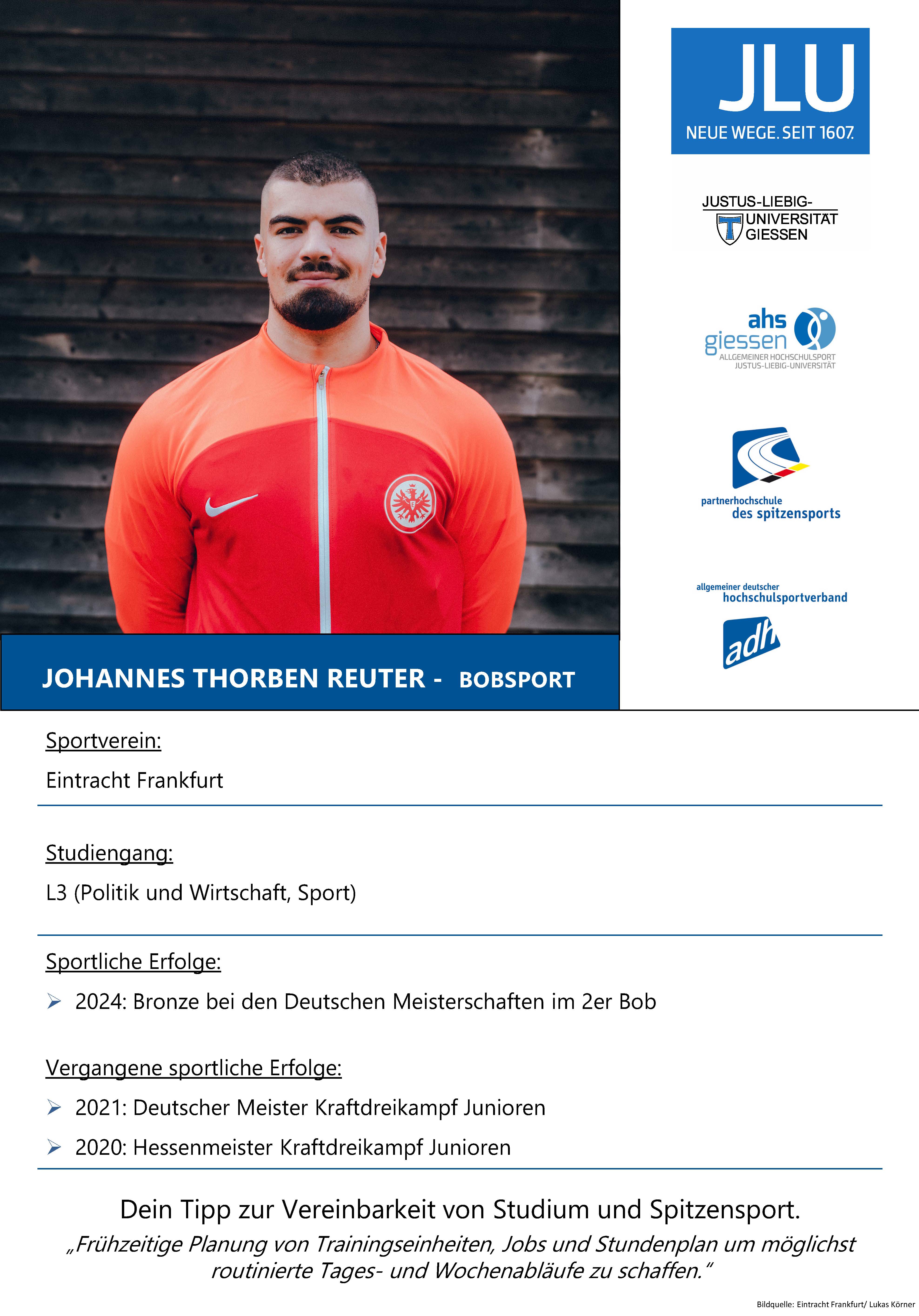 Steckbrief Johannes Thorben Reuter