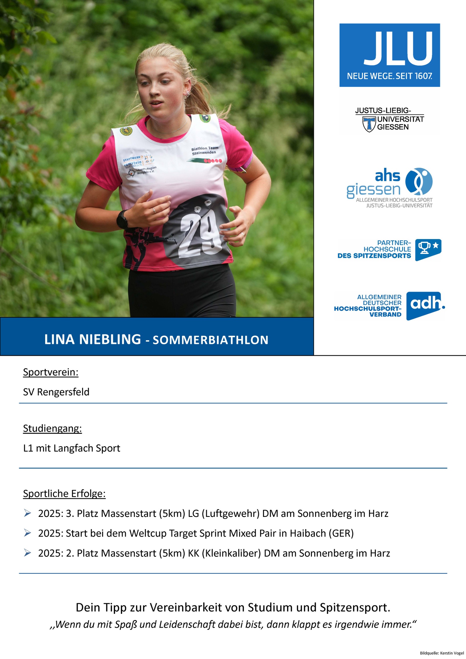 Steckbrief Lina Niebling