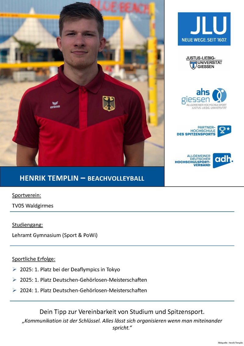 Steckbrief Henrik Templin