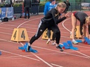 Michelle Aulbert beim 100m Hürdenlauf (Foto: Michelle Aulbert)
