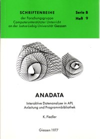 Schriftenreihe der CUU, Serie B, Heft 9: ANADATA