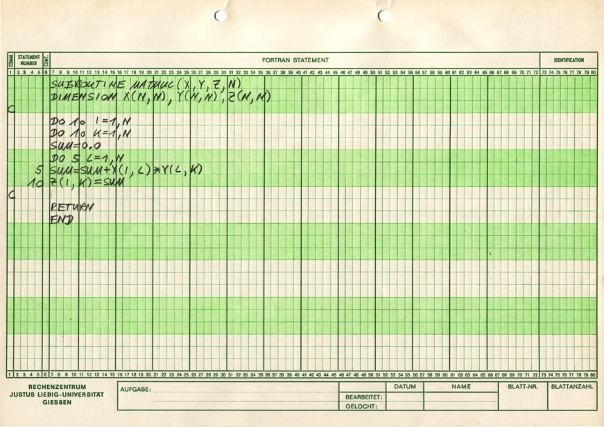 FORTRAN-Programmierung