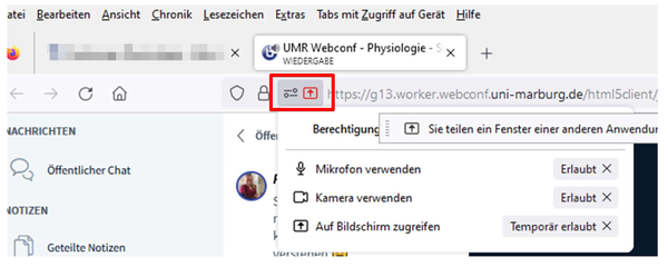 Firefox Berechtigungen erteilen
