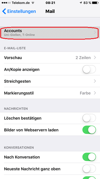 iOS Exchange Anleitungs Bild 3
