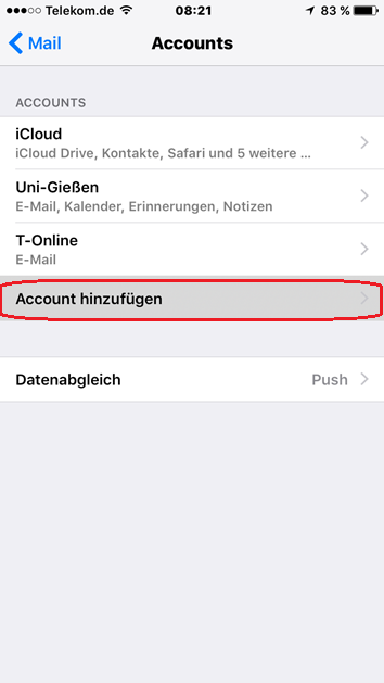 iOS Exchange Anleitungs Bild 4