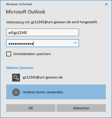 Outlook 2016 einrichten Bild 5
