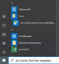 Starten Cisco AnyConnect für Windows 10