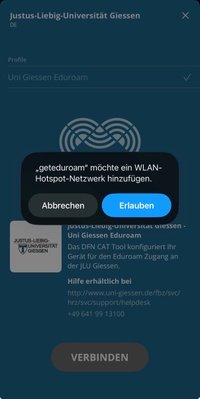 Bestätigung der Abfrage