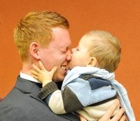 GGL Graduate with son