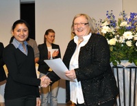 Still handing out certificates...