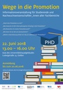 Poster "Wege in die Promotion"