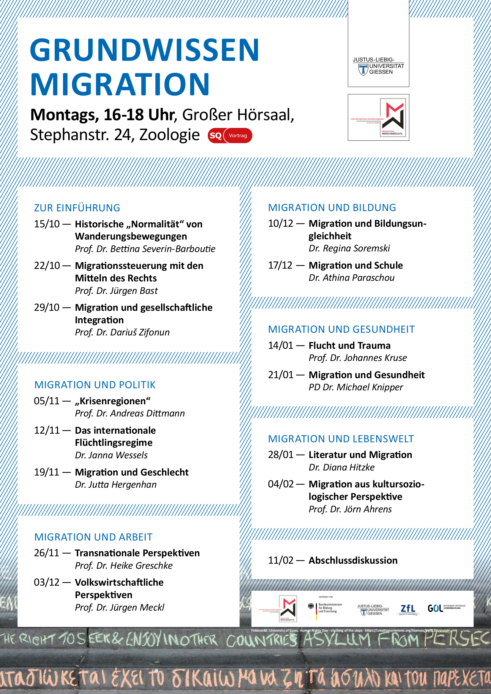 Poster Ringvorlesung Grundwissen Migration WS1819