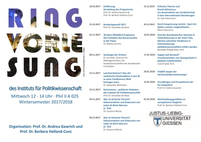 Poster Ringvorlesung Politik WS17/18