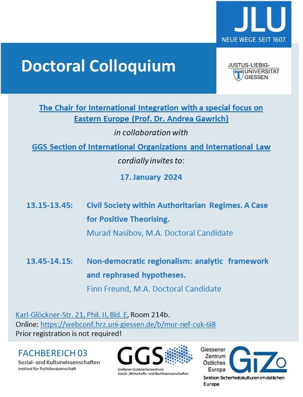 17.02.2024 Doctoral Colloquium 17.02.2024 Doctoral Colloquium