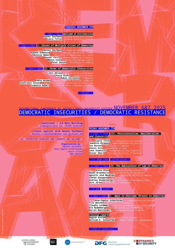 Poster Democratic Insecurity / Democratic Resistance