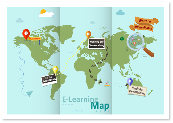 Zu sehen ist die E-Learning Map