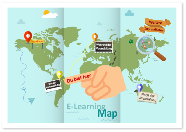 Sie befinden sich auf der E-Learning Map bei "vor der Veranstaltung"