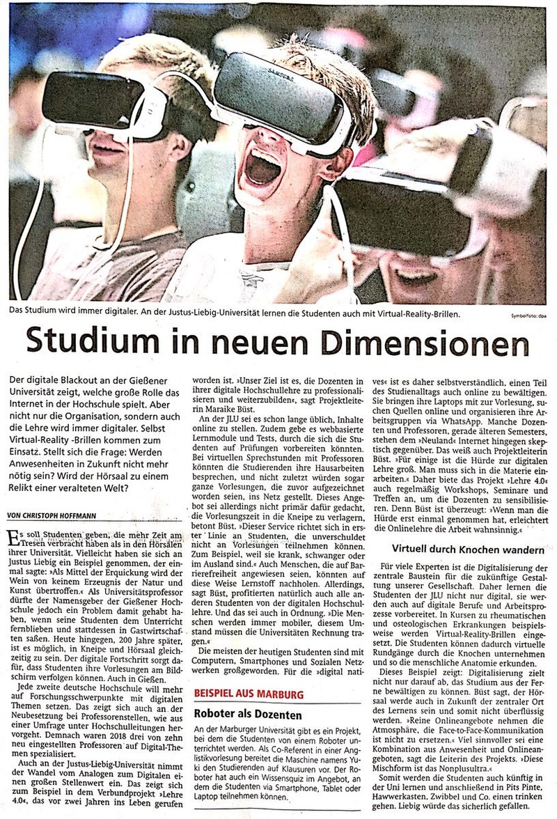 Studium in neuen Dimensionen Gießener Allgemeine